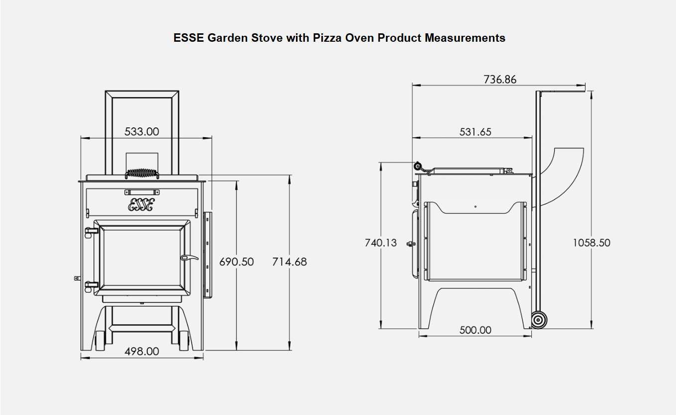 ESSE Garden Stove with Pizza Oven - Hunter Valley Heating