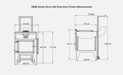 ESSE Garden Stove with Pizza Oven - Hunter Valley Heating